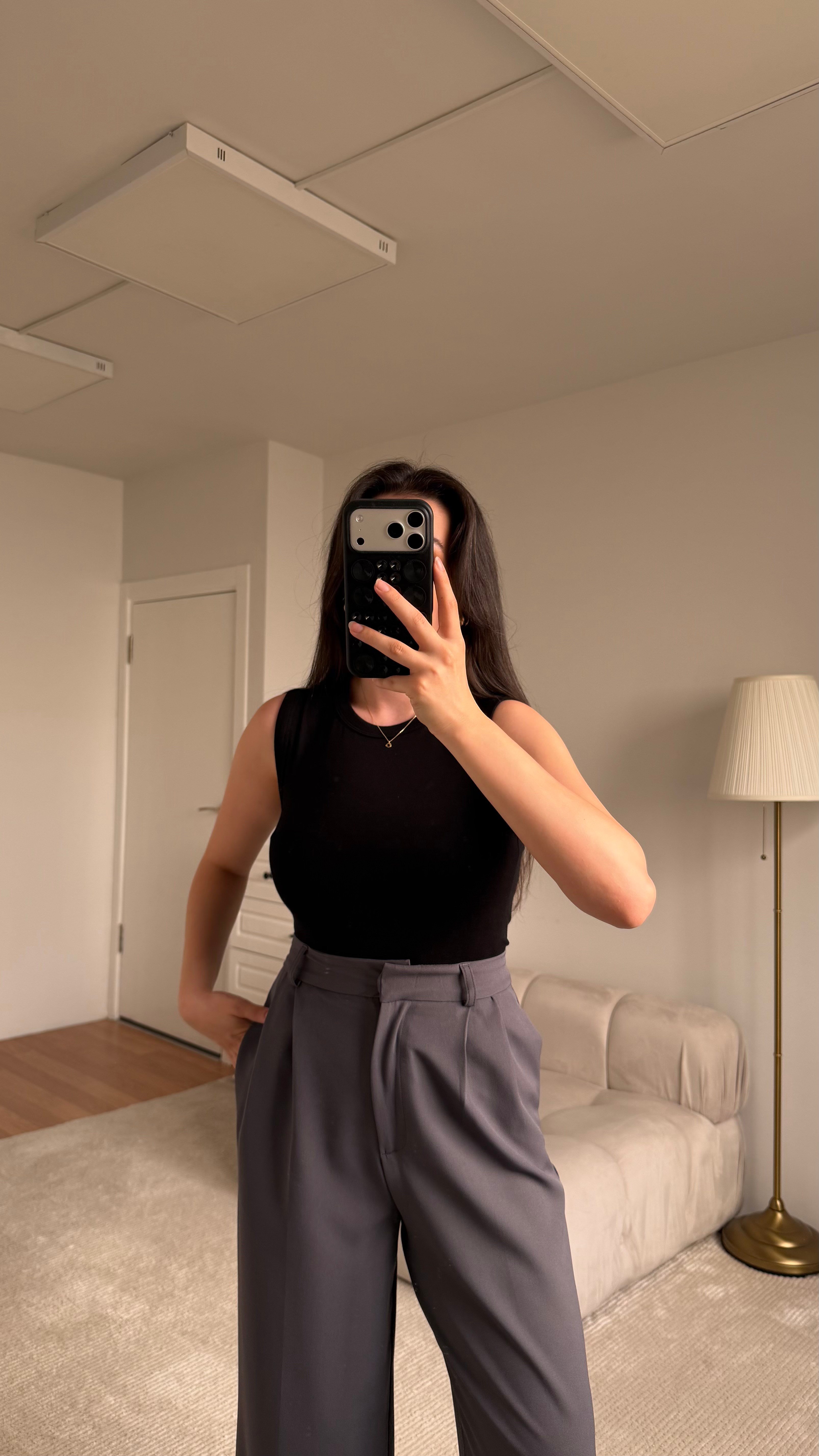 Siyah Bisiklet Yaka Buzii Body Suit