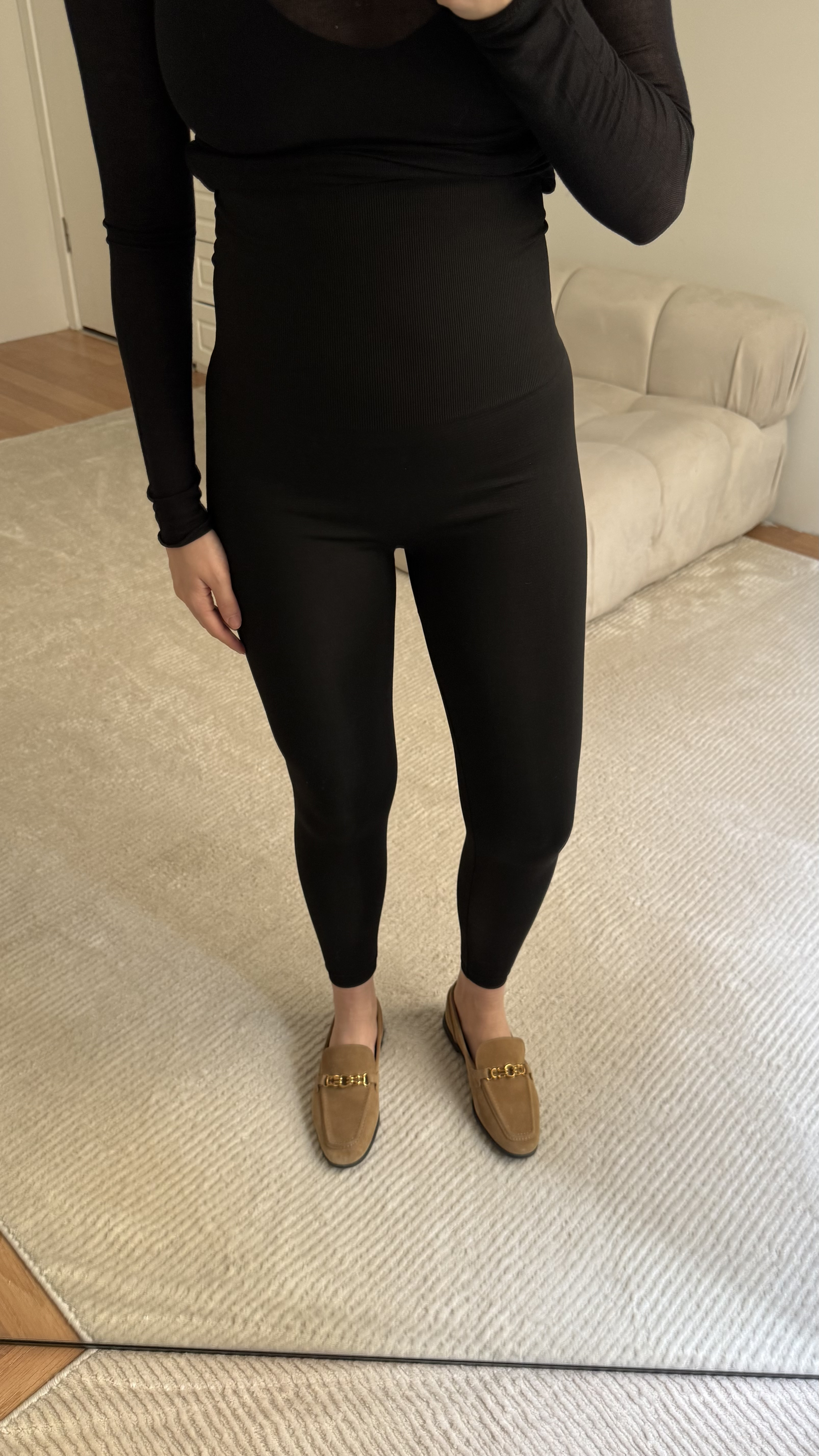 Siyah Çelik Örme Korseli Tayt