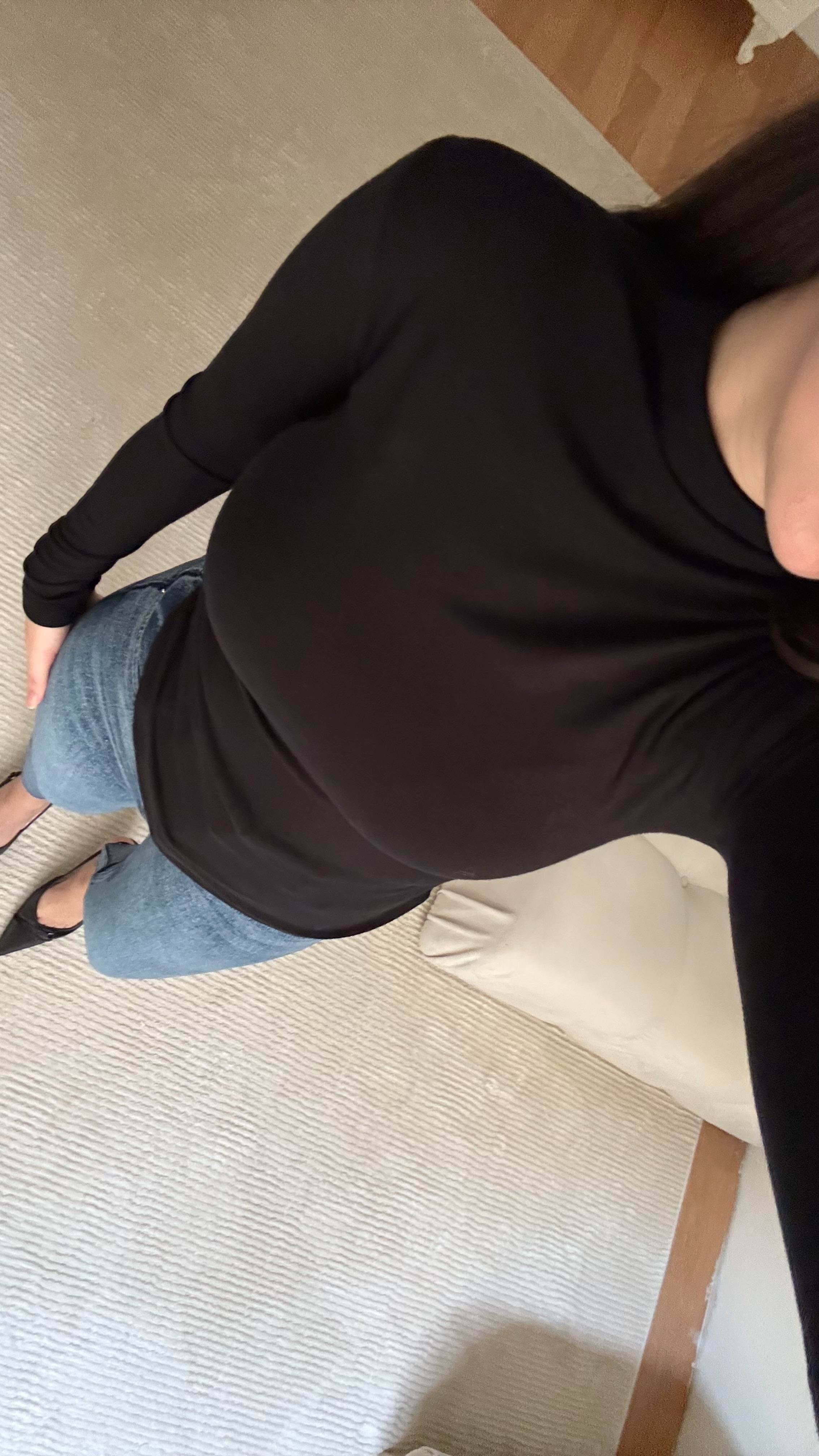 Siyah Dik Yaka Drapeli Bluz