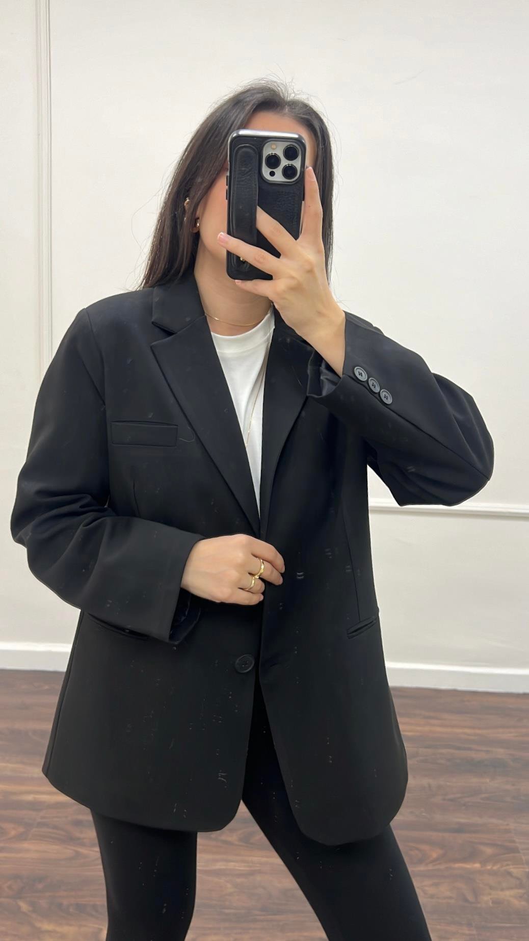 Siyah Oversıze Blazer Ceket