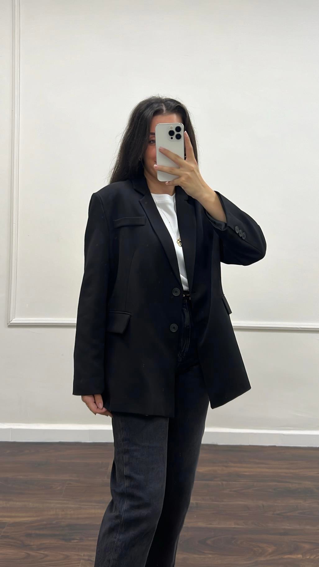 Siyah Oversize Blazer Ceket