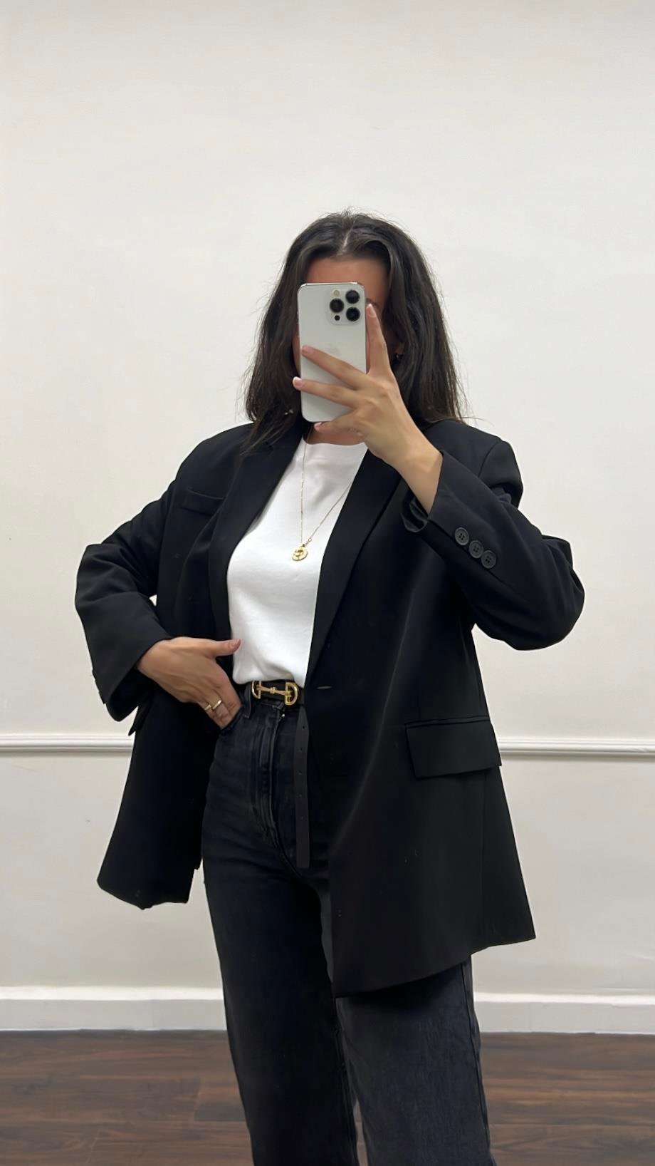 Siyah Oversize Blazer Ceket