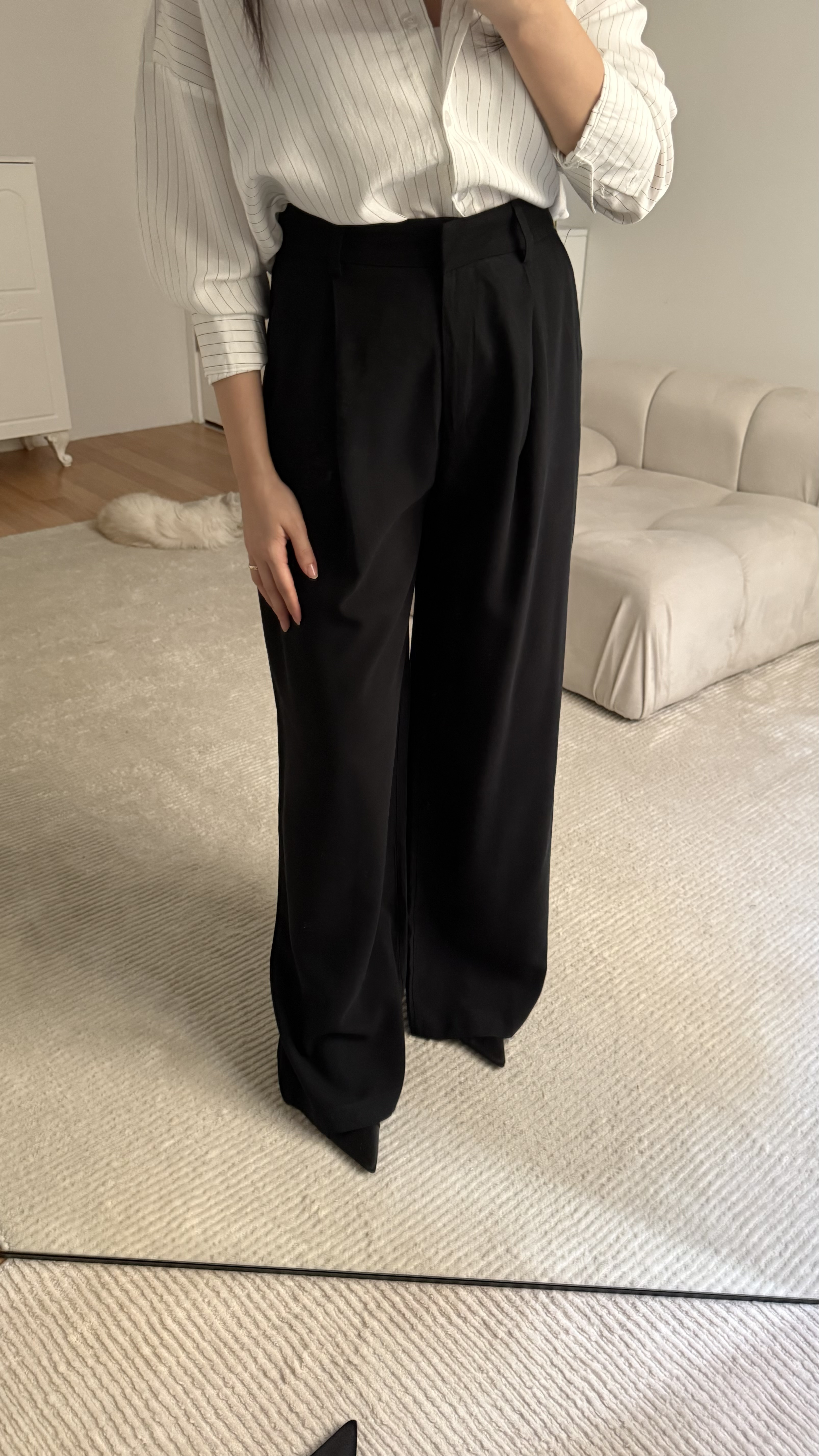 Siyah Palazzo Pantolon