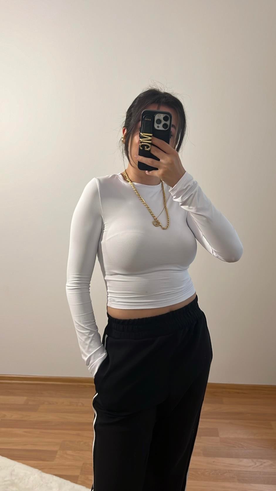 SKINS BEYAZ STREÇ BASIC TİŞÖRT