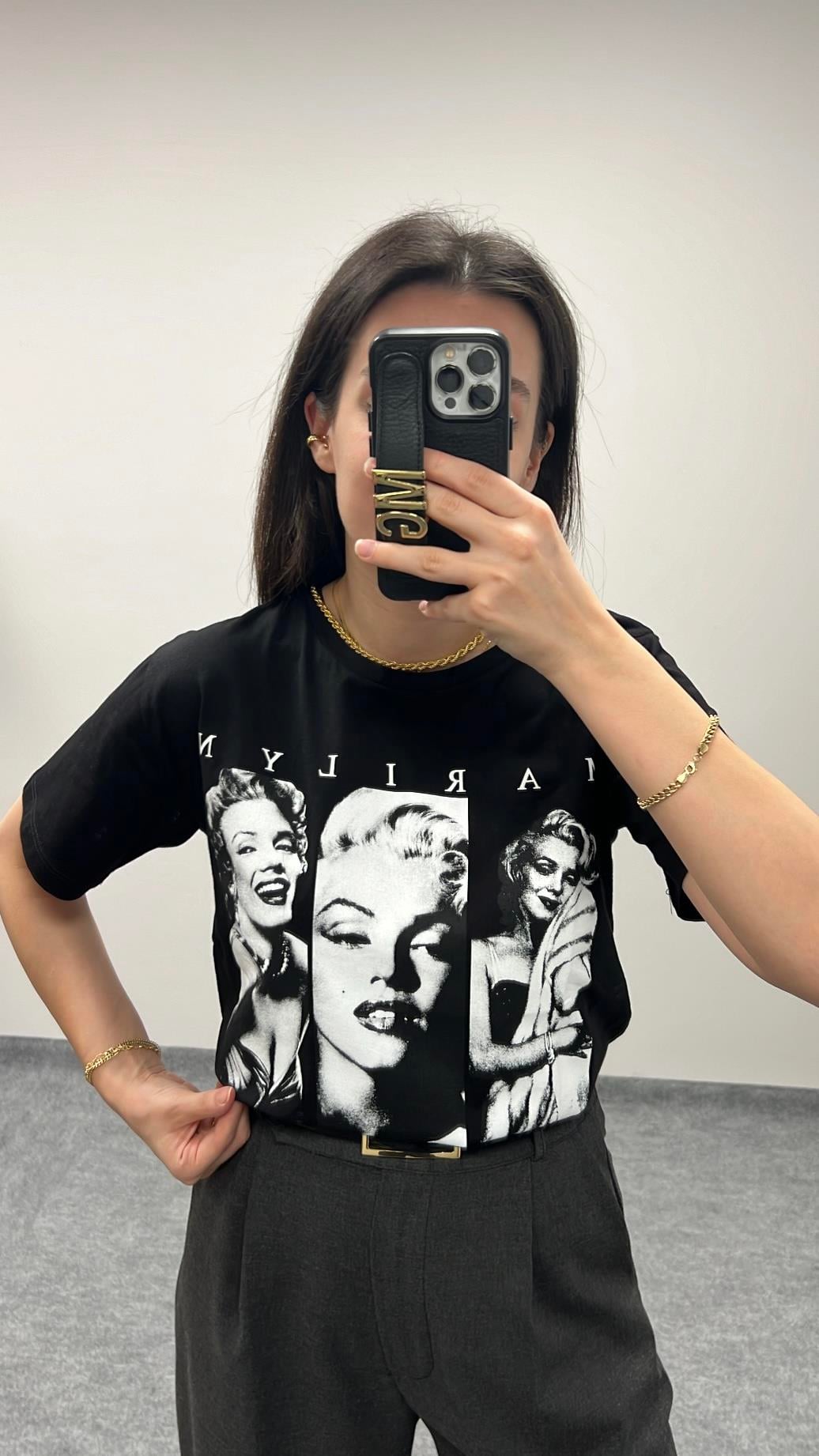 STAR BASKILI BASIC SİYAH TİŞÖRT