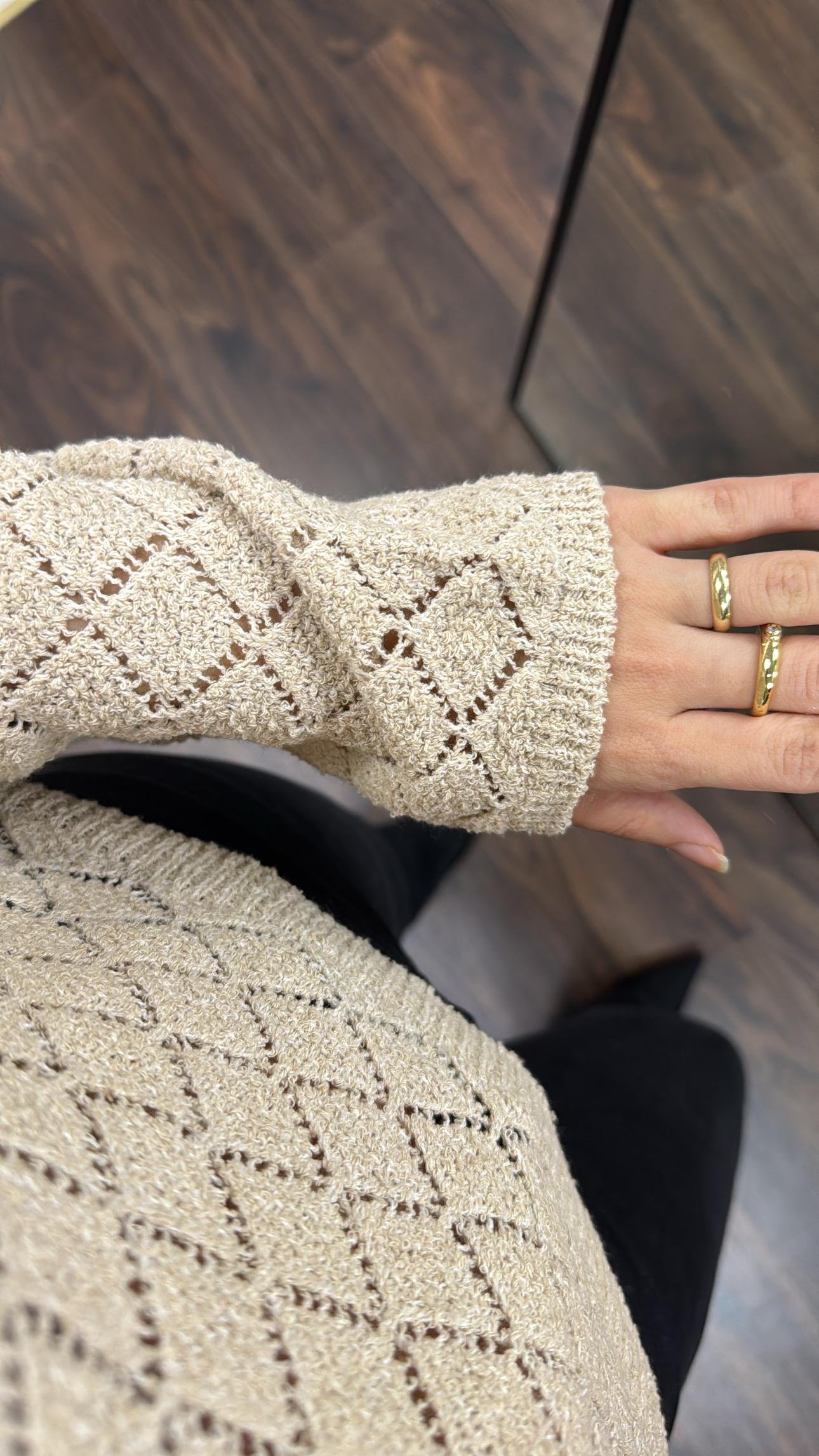 Star Bej Ajurlu Triko