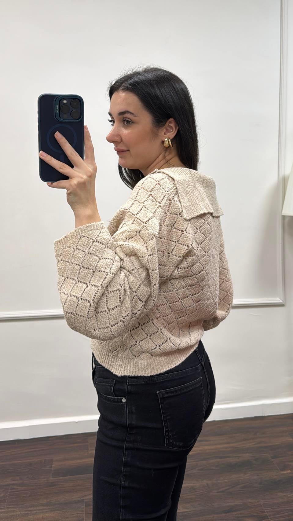 Star Bej Ajurlu Triko