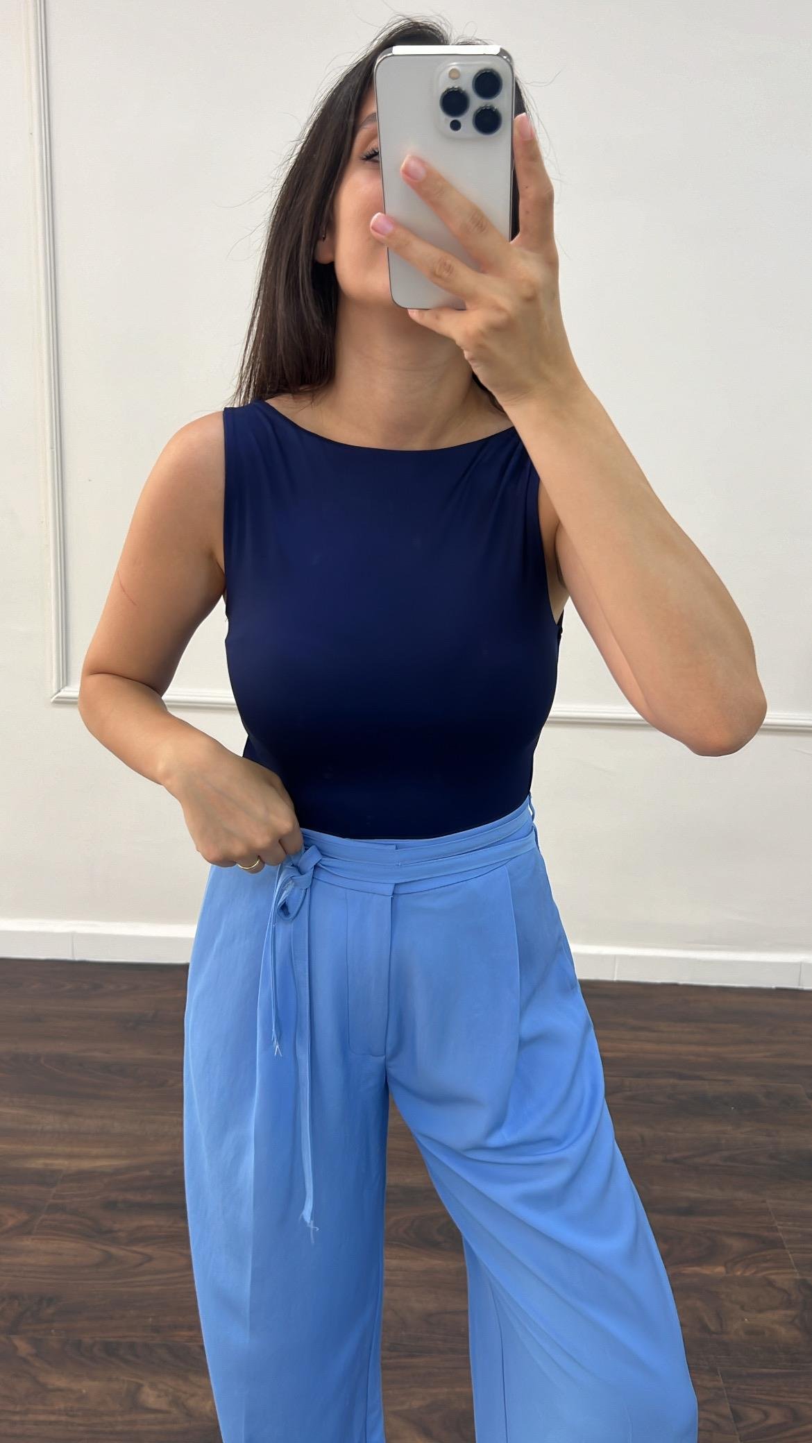 Star Laci Askılı Crop Top