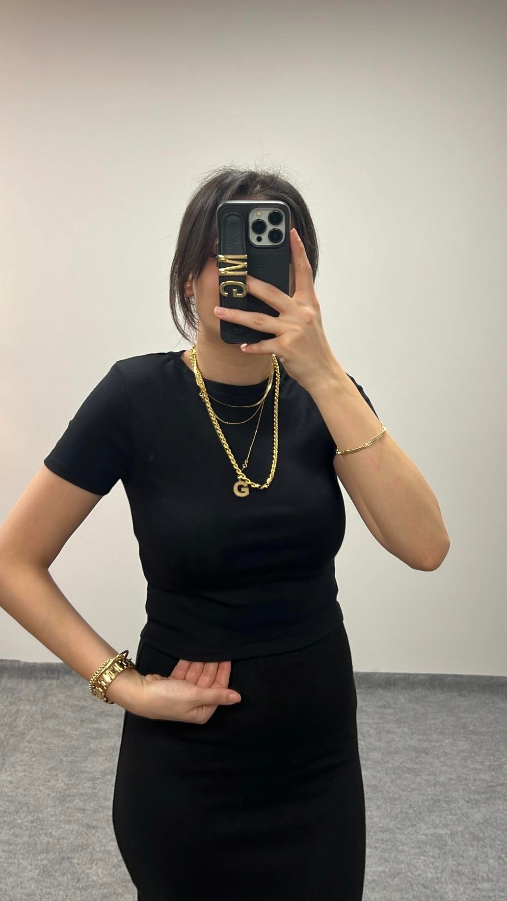 STAR SİYAH KISA KOLLU BASIC