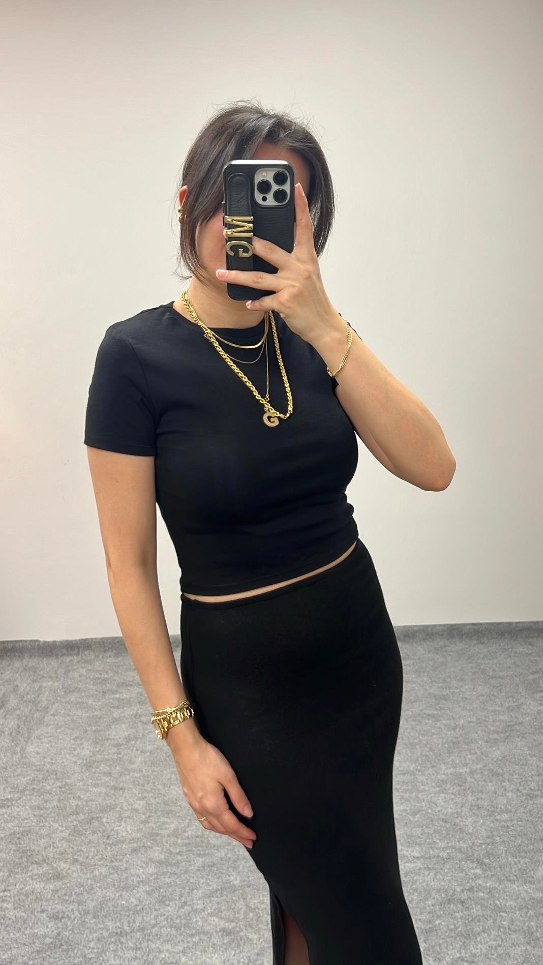 STAR SİYAH KISA KOLLU BASIC