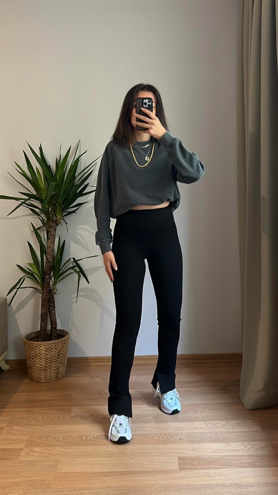 STORİE ÇELİK ÖRME TAYT PANTOLON