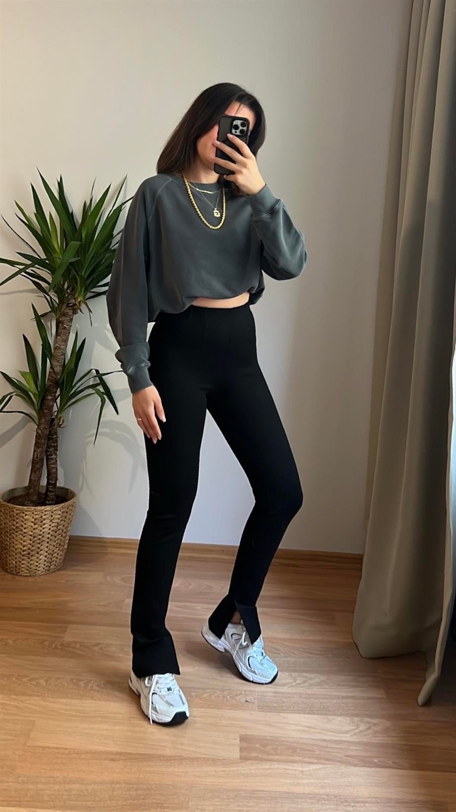 STORİE ÇELİK ÖRME TAYT PANTOLON