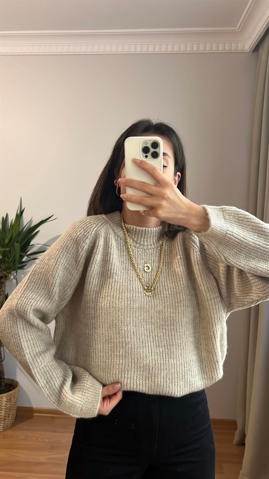 STUDYO TAŞ OVERSİZE KAZAK