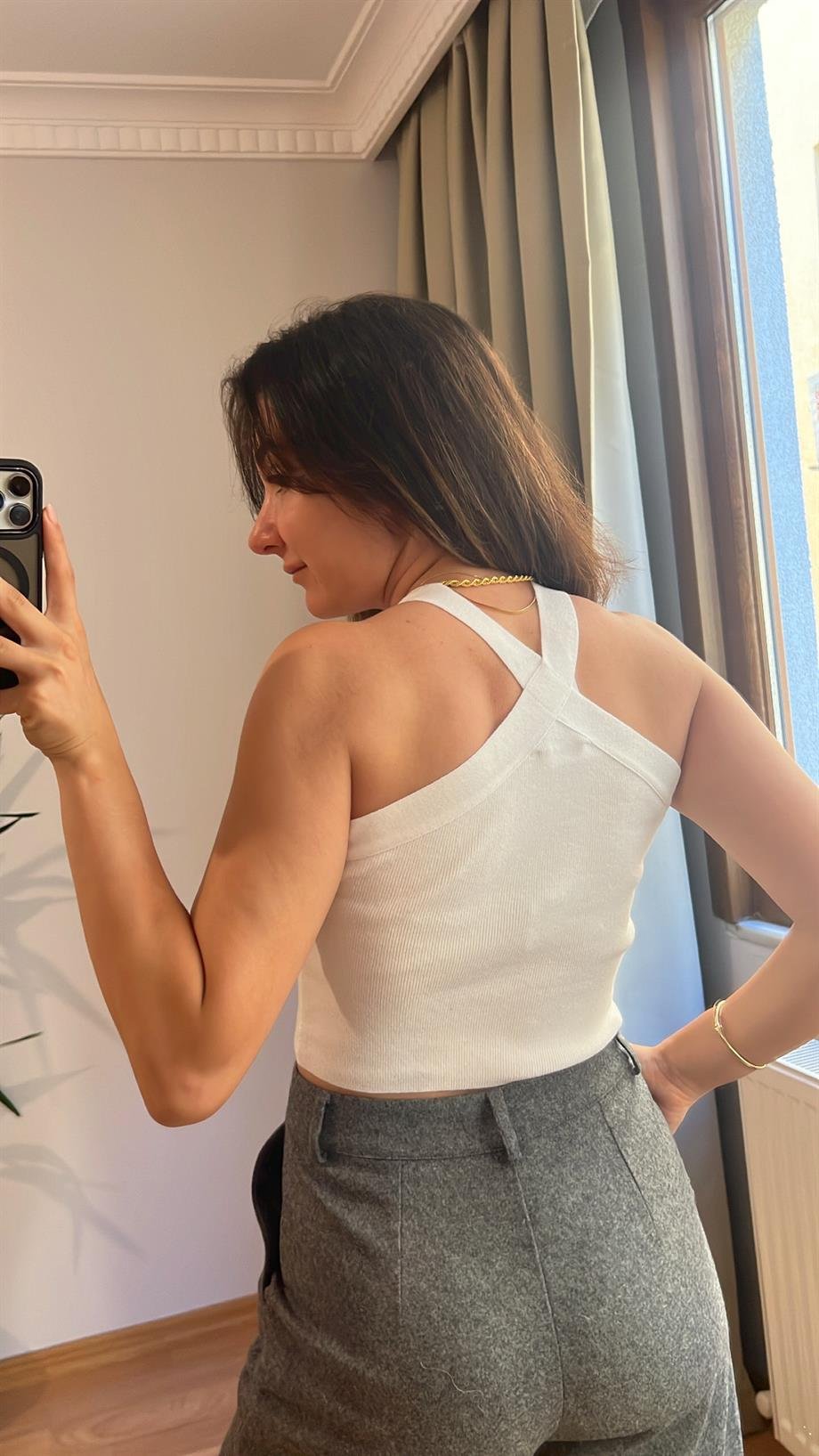 SUD ASİMETRİK TRİKO CROP