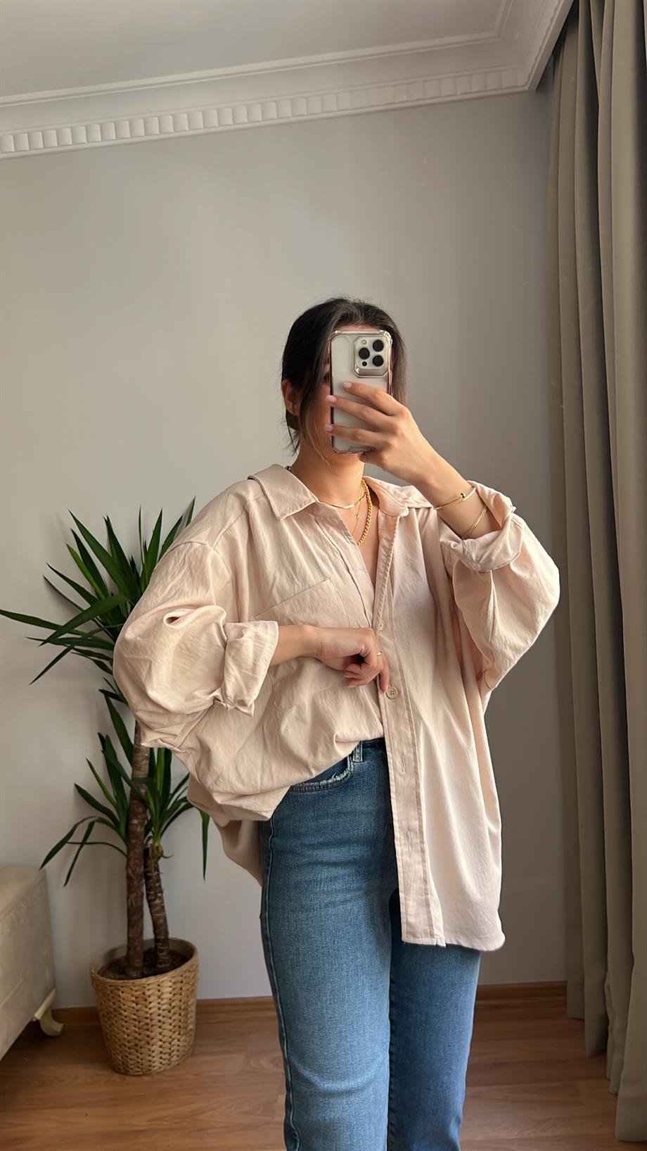 Taş Oversize Gömlek