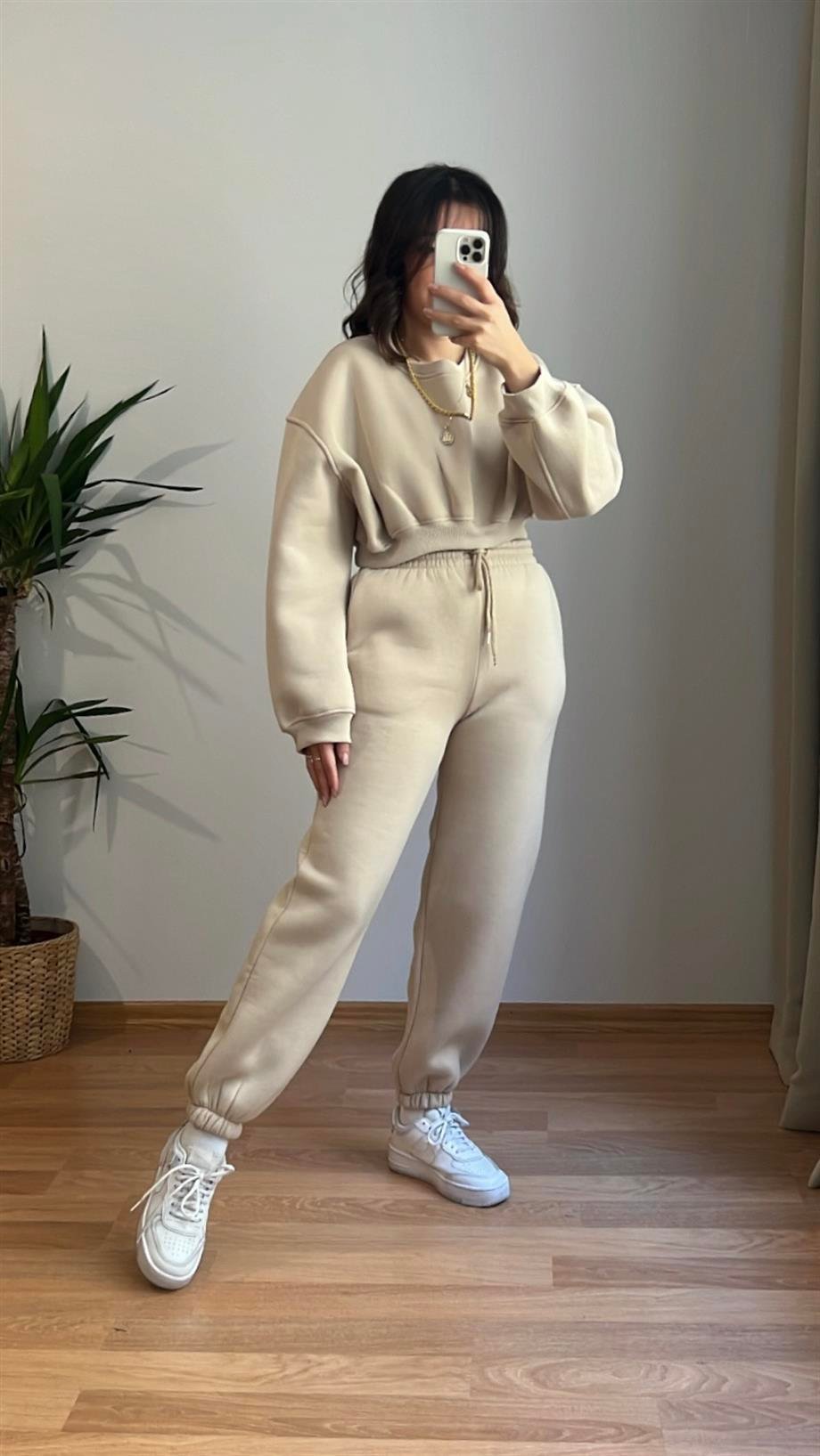 VANİLYA BASIC JOGGER PANTOLON CROP SWEATSHIRT