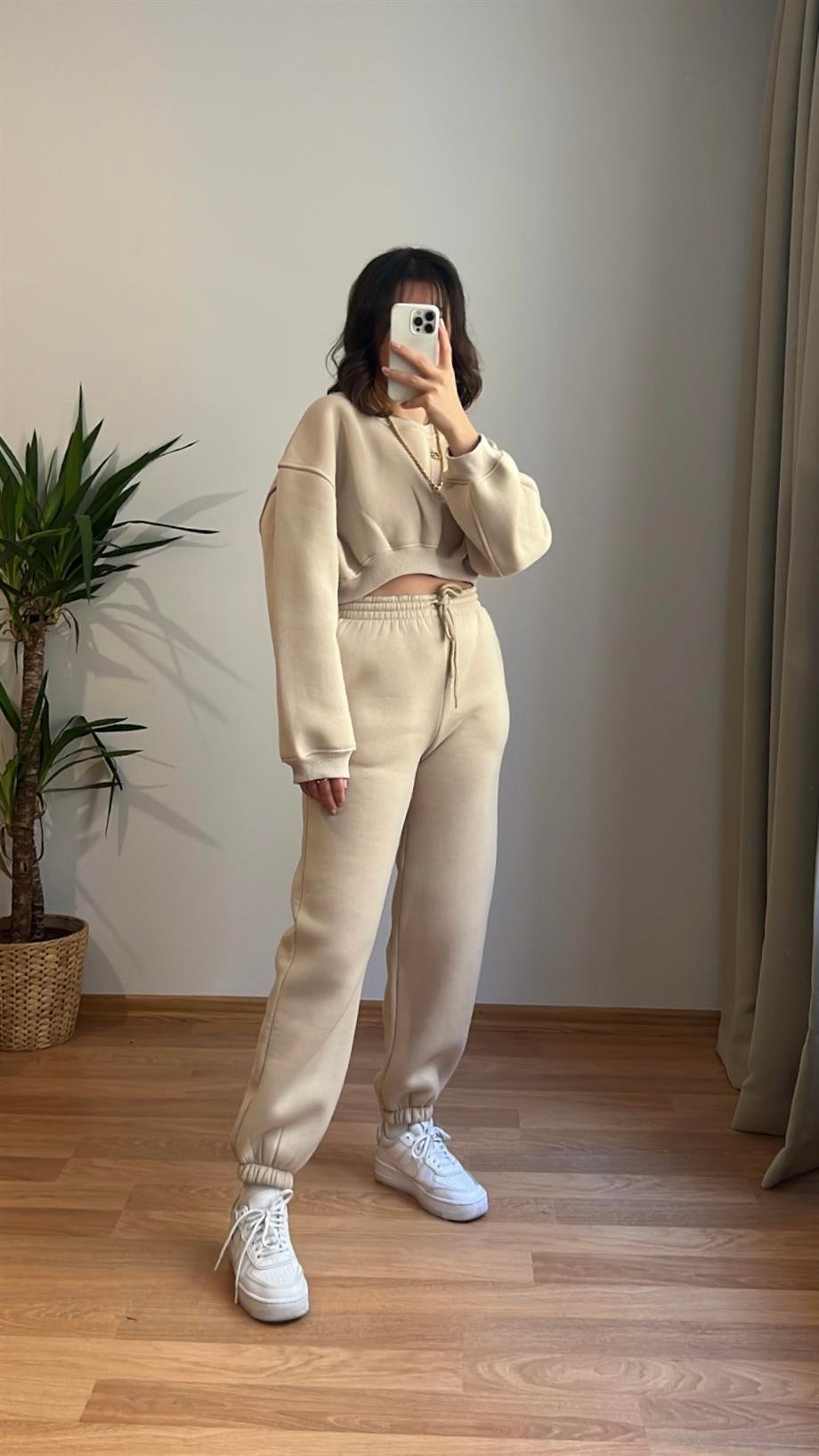 VANİLYA BASIC JOGGER PANTOLON CROP SWEATSHIRT