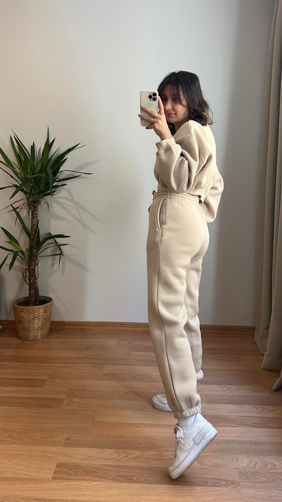 VANİLYA BASIC JOGGER PANTOLON CROP SWEATSHIRT