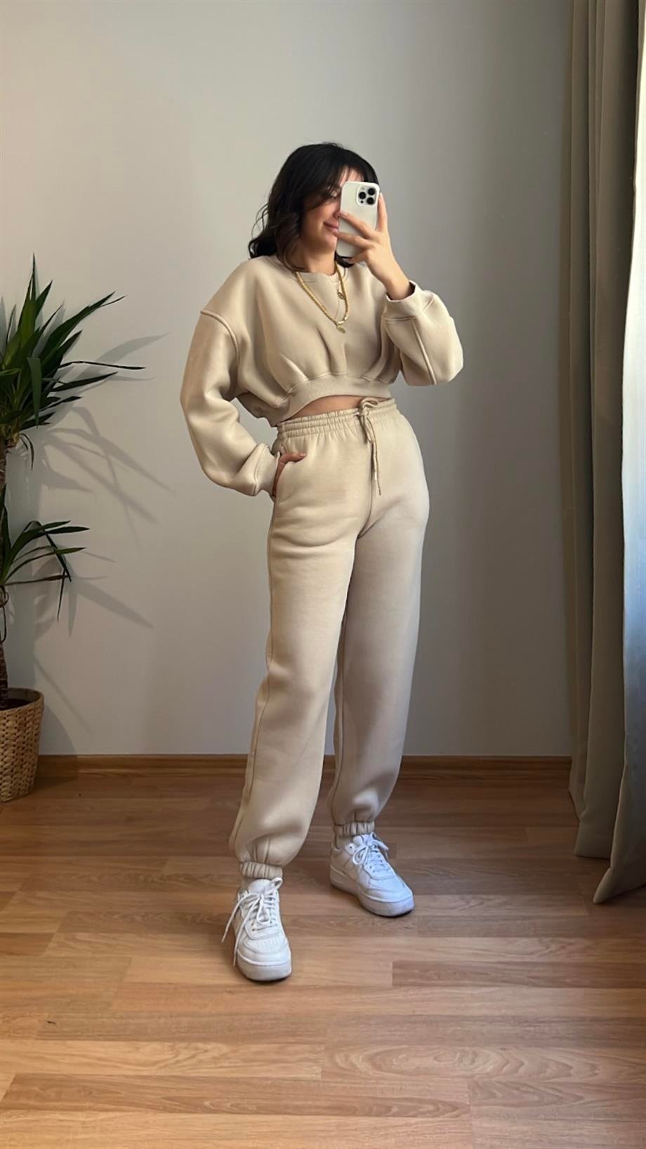 VANİLYA BASIC JOGGER PANTOLON CROP SWEATSHIRT