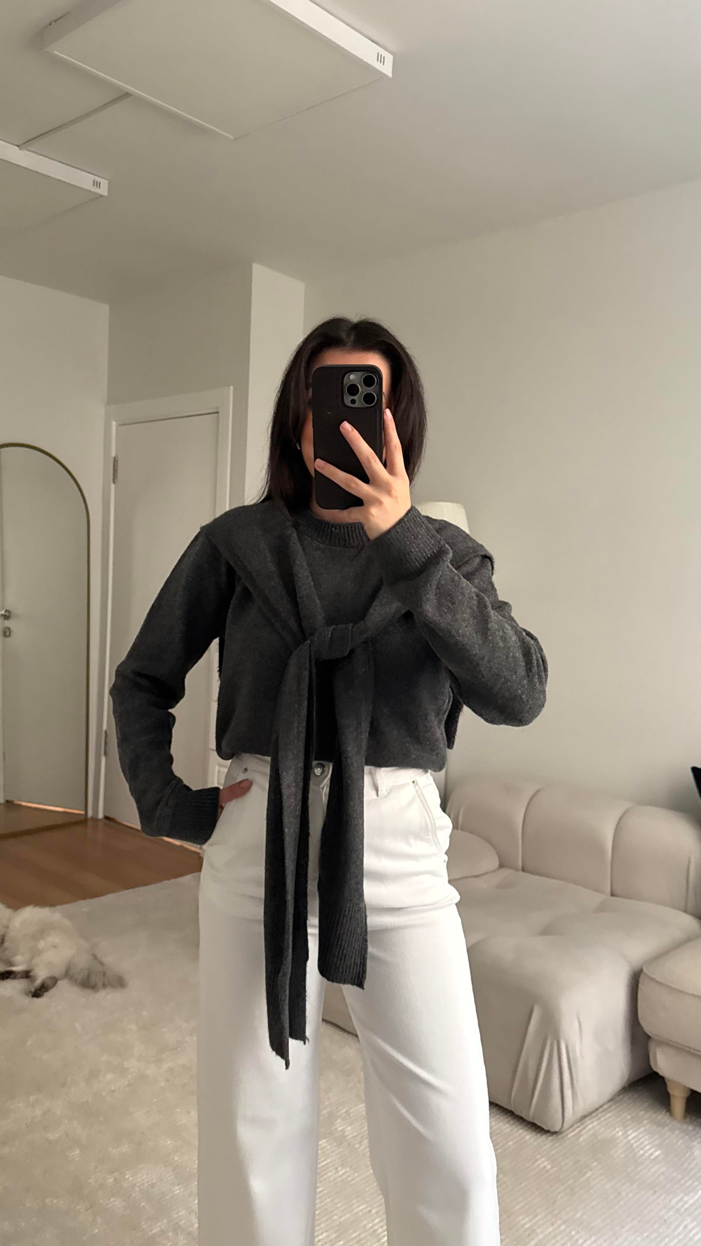 Vizon Omuzdan Kol Bağlamalı Basıc Kazak