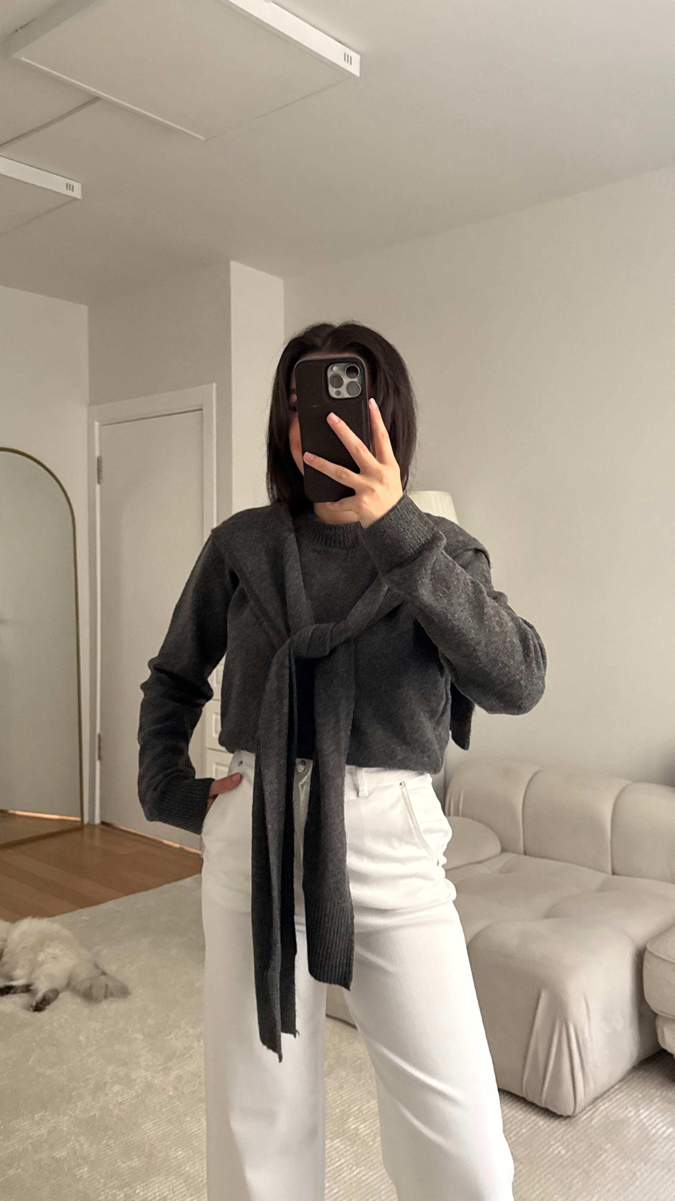 Vizon Omuzdan Kol Bağlamalı Basıc Kazak