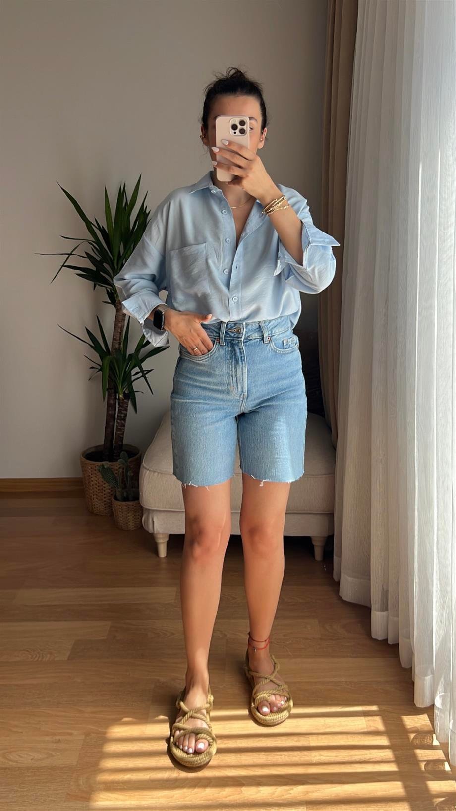 ZR BERMUDA DENİM ŞORT