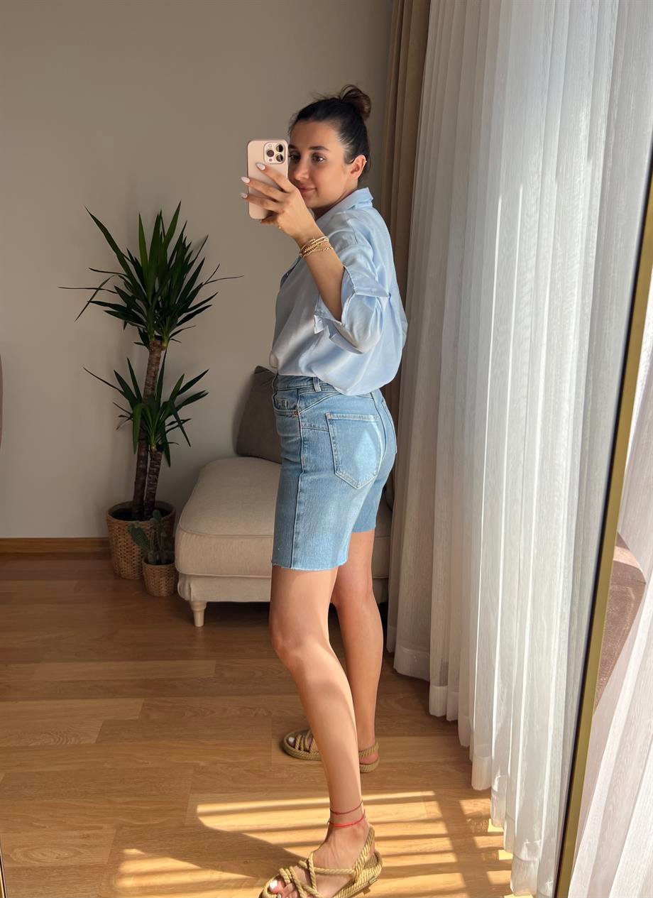 ZR BERMUDA DENİM ŞORT