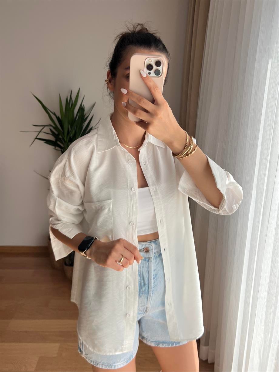 ZR BEYAZ BODRUM GÖMLEK