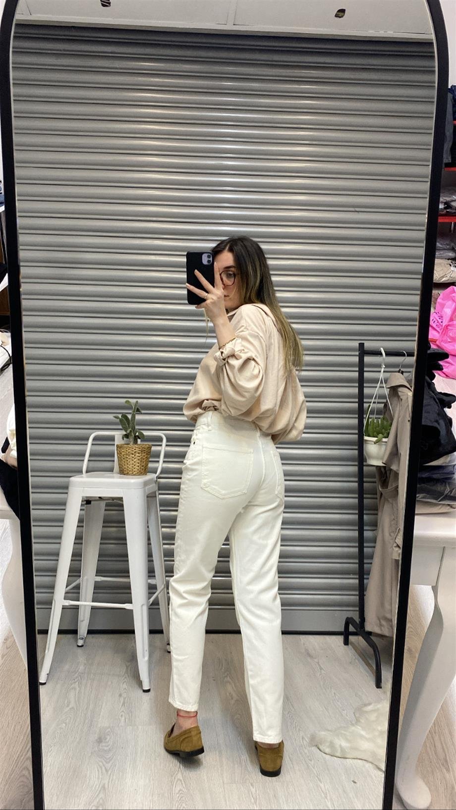 ZR BEYAZ MOM FIT
