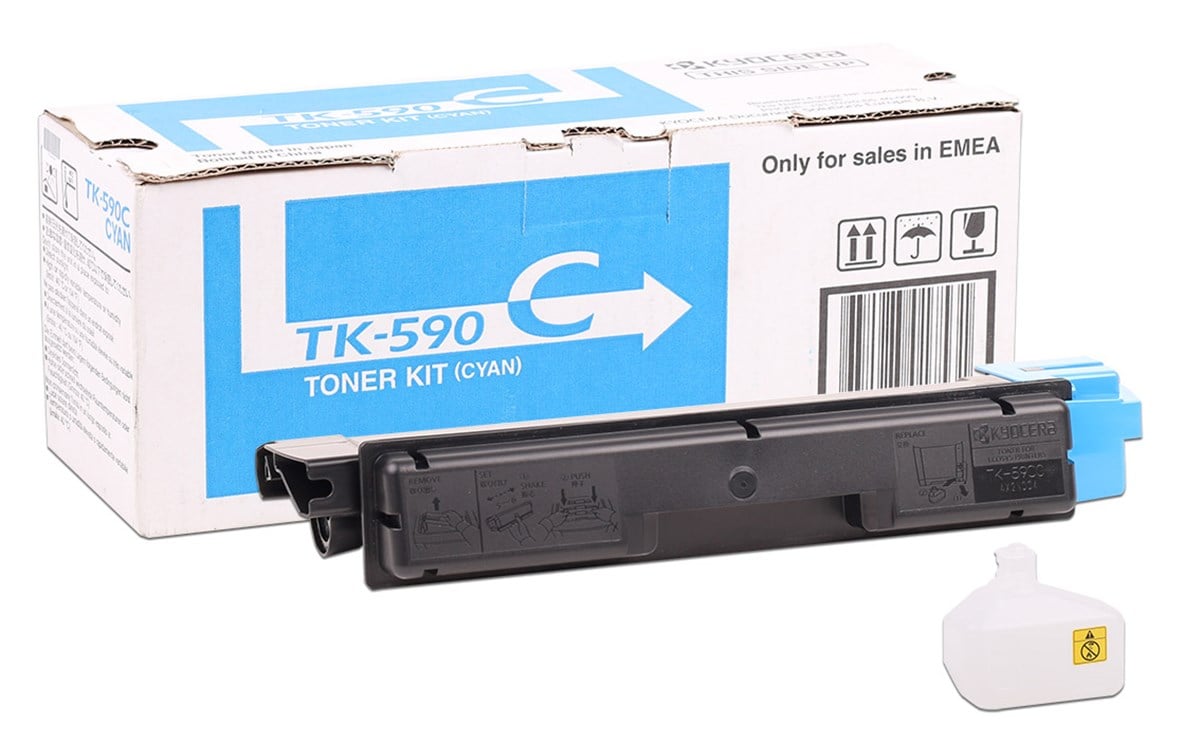 Kyocera Mita TK-590 Orjinal Mavi Toner FS-C 2026-2126-2526-5250-6026-6526