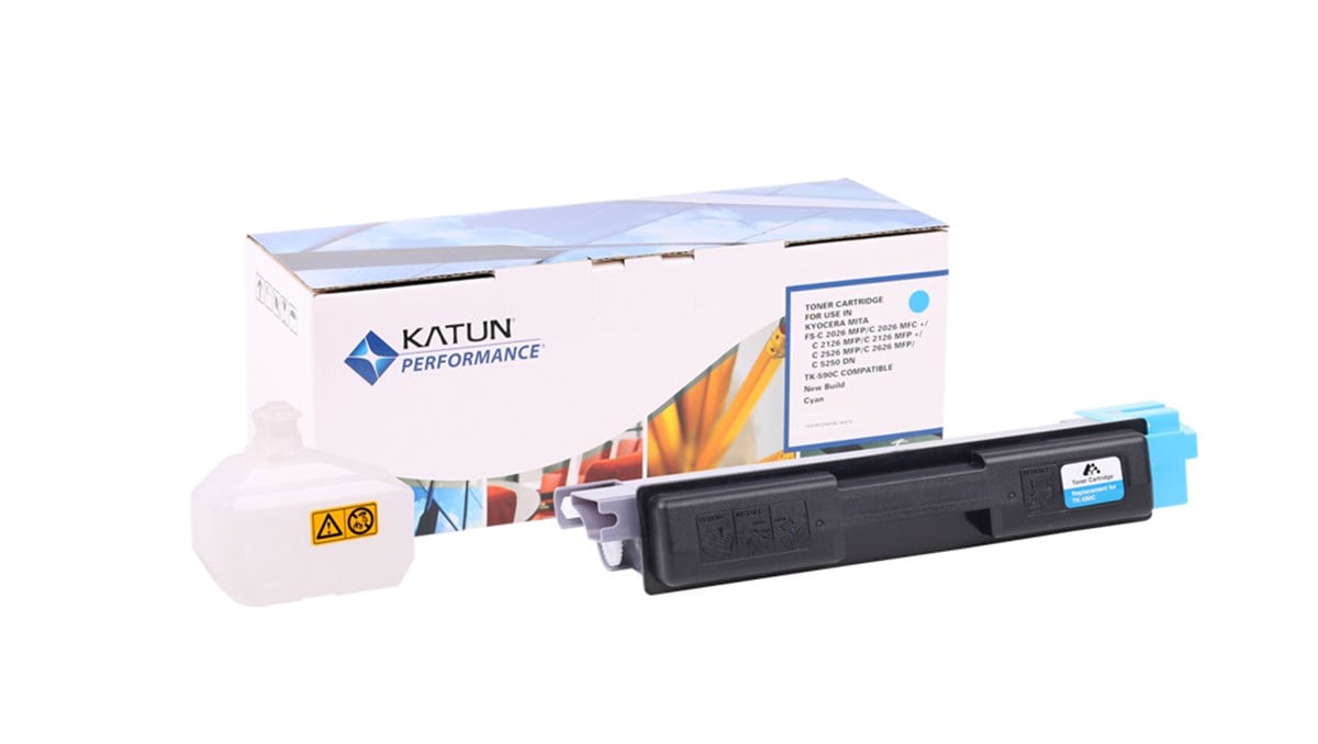 43395-Kyocera Mita TK-590 Katun Mavi Toner FS-C 2026-2126-2526-5250-6026-6526