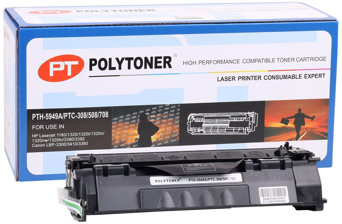 HP Q5949A-Q7553A Polytoner 1160-1320-1320N-1320TN-3390-3392-CRG 708
