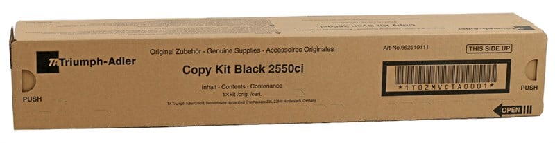Utax / Triumph Adler 2550Cİ Orjinal Siyah Toner (662510010) (12k)