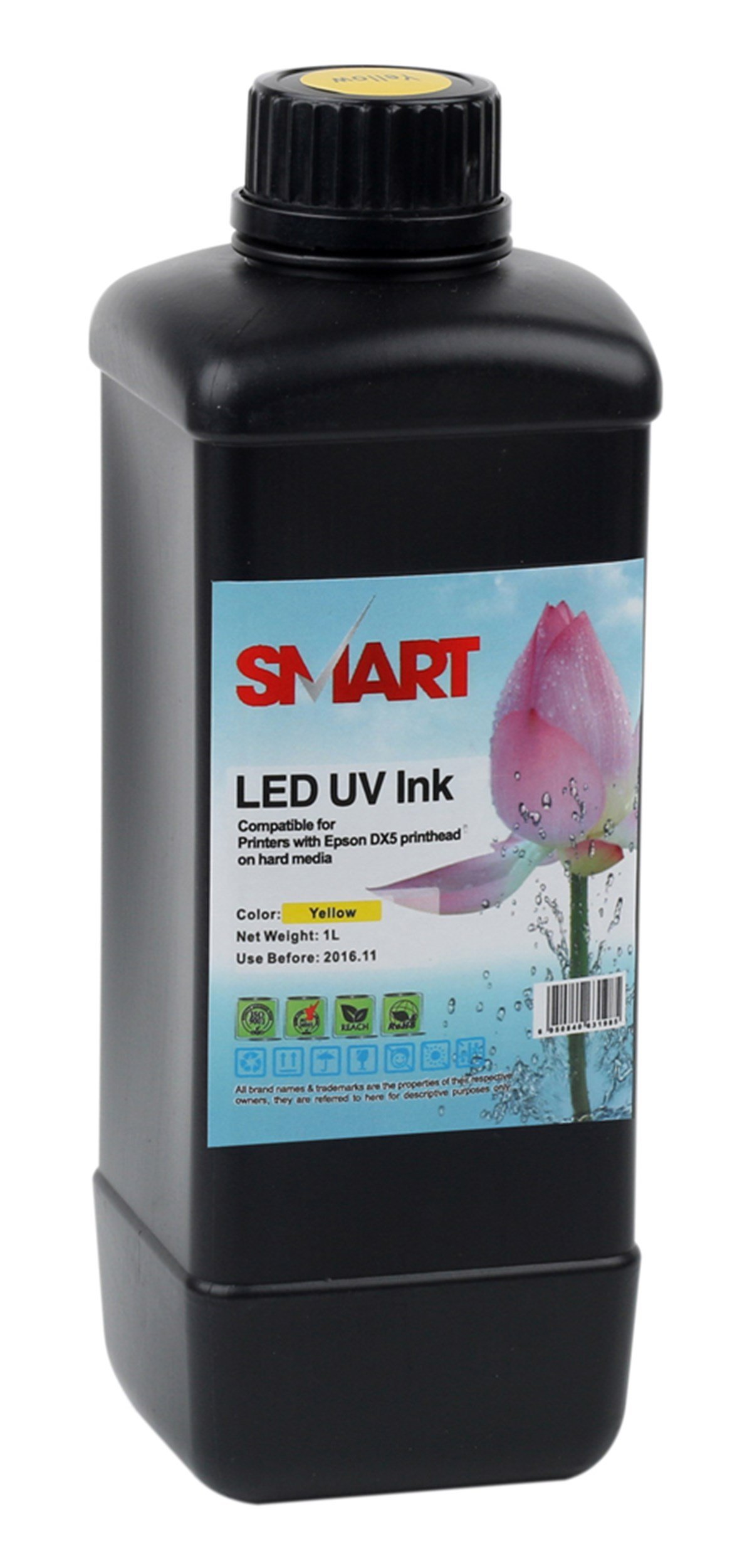 Epson Smart DX-5 Kafa Uyumlu Sert Zemin LED UV Sarı Mürekkep (1 Litre)