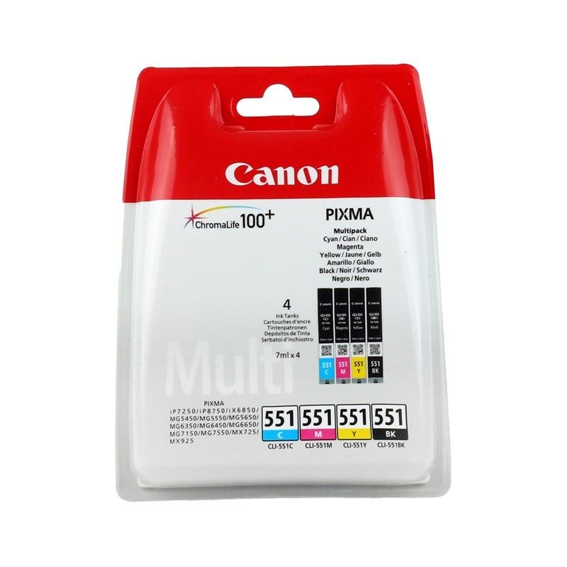 Canon CAN20032 (CLI-551) Orjinal CMY-BK  Kartuş Set (IP7250-MG5450-MG6350)