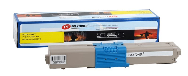 Oki C301 Polytoner Sarı Toner  C321-MC332-MC342 (44973541) (1.500 Sayfa)