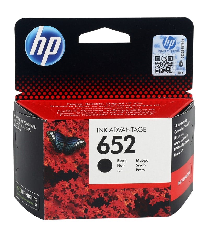 HP F6V25A (NR652) Orjinal Siyah Kartuş (1115-4675-4535-2135-2136)