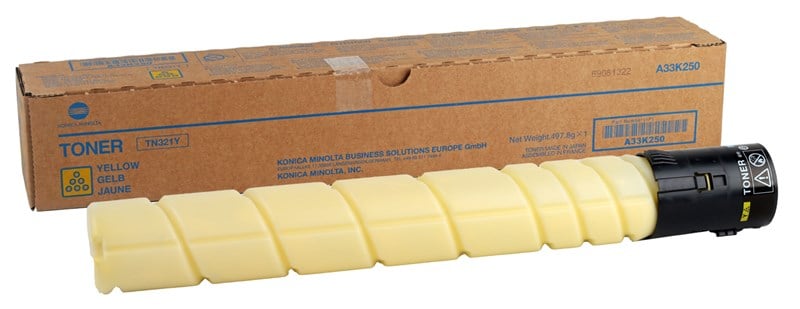 Konica Minolta TN-321 Orjinal Sarı Toner Bizhub C224-C284-C364 (A33K250)