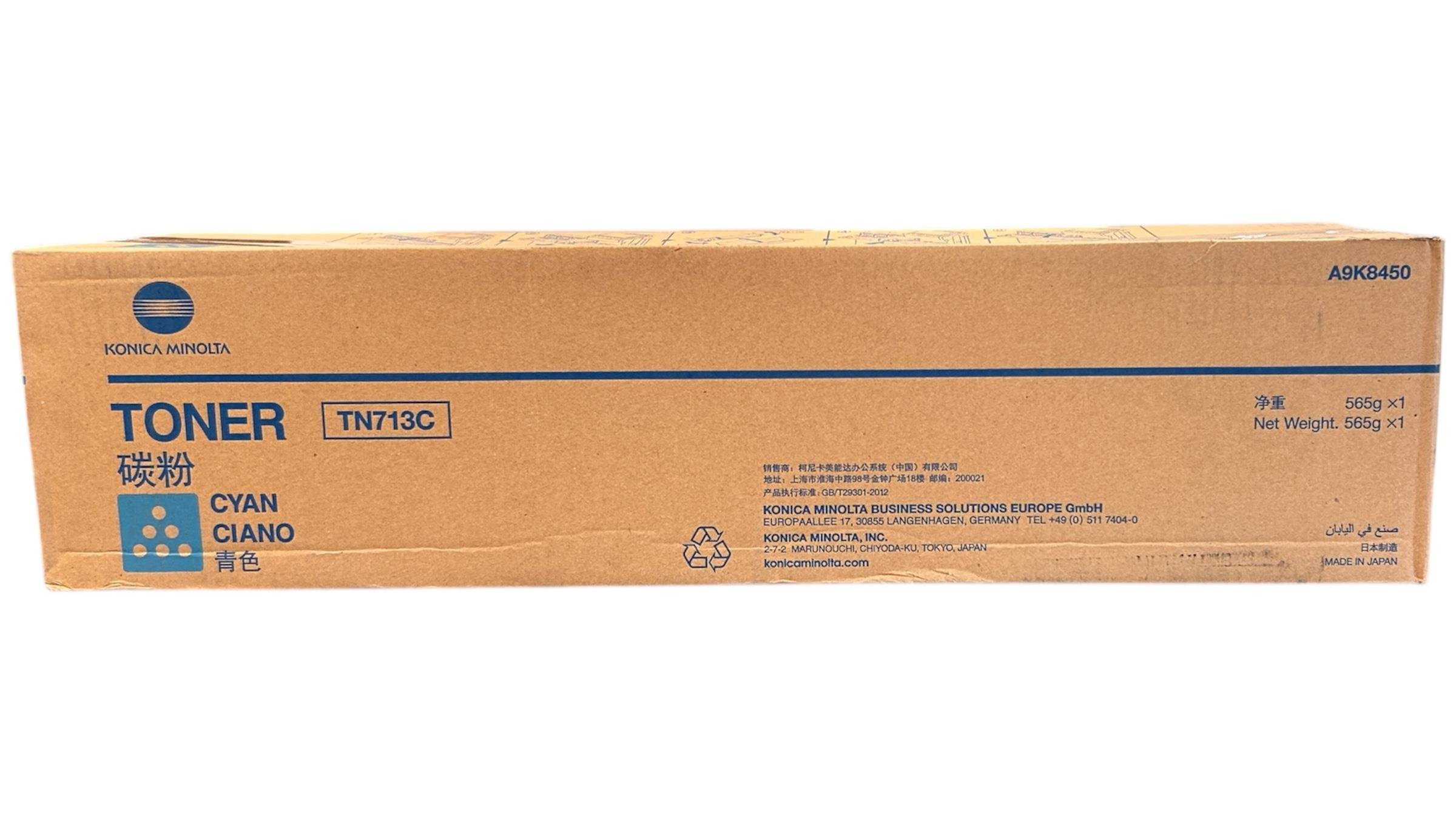 Minolta TN-713 Orjinal Mavi Toner Bizhub C-659  C-759 A9K8450