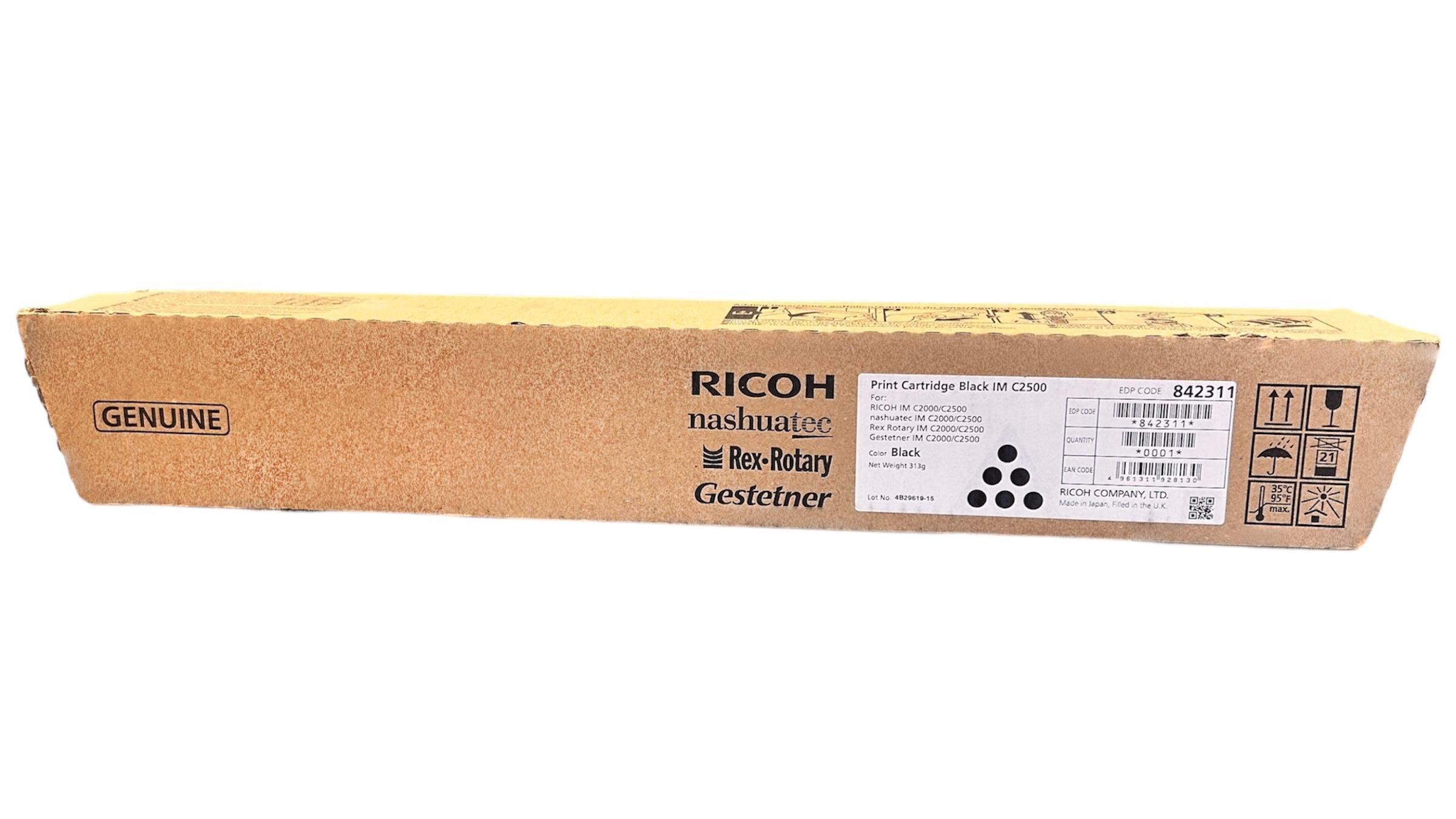 Ricoh IM C2000 IM C2000A Siyah Orijinal Toner IM C2500 C2500A 842311