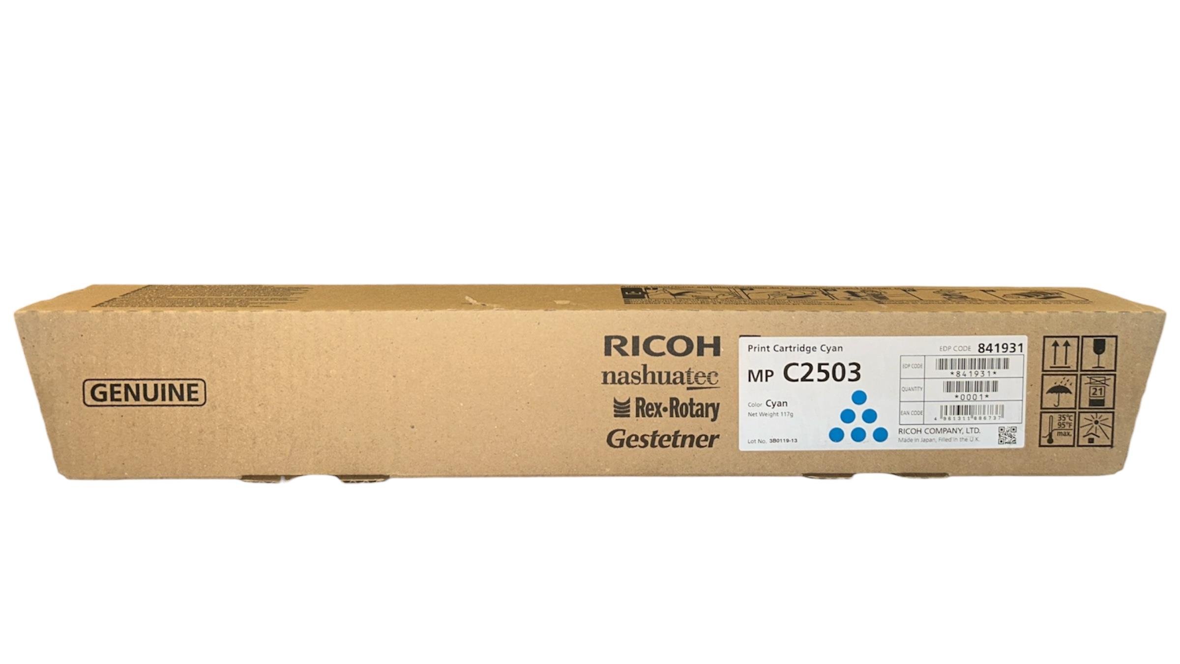 Ricoh MP-C 2003 Orjinal Mavi Toner MP-C 2503 2011 2004 2504 841931