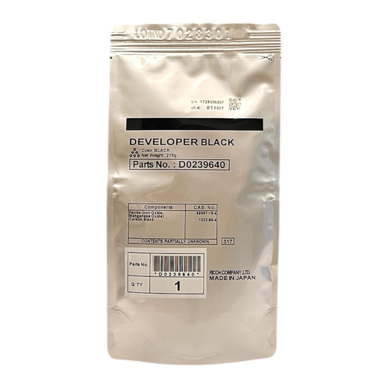 Ricoh MP-C 2800 Orjinal Siyah Developer MP-C 3300  4000  5000 D0239640