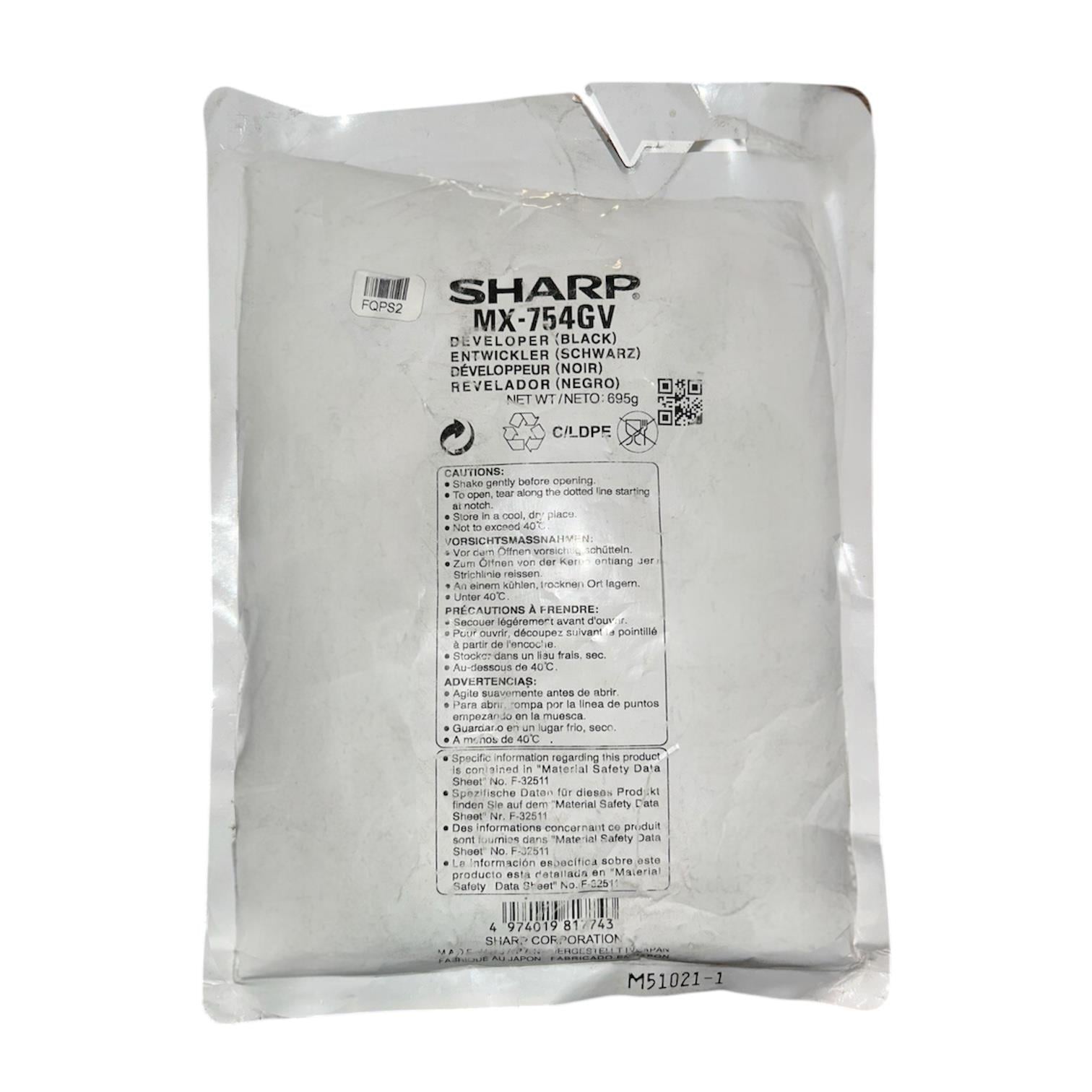 Sharp MX-754GV Orjinal Developer MX M654  M754