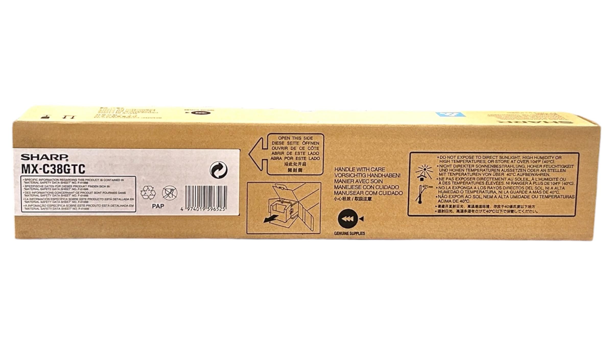 Sharp MX-C38GTC Orijinal Mavi Toner MX C310 C311 C380 C381 C400 C401
