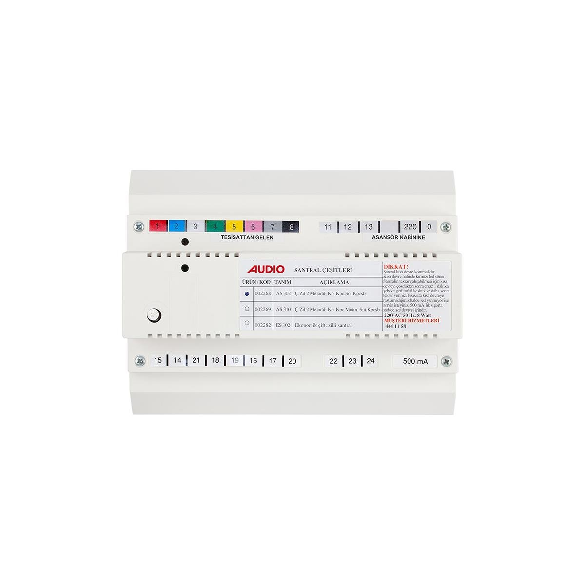 Audio 002268 AS 302 Kapıcılı Çift Zilli Santral