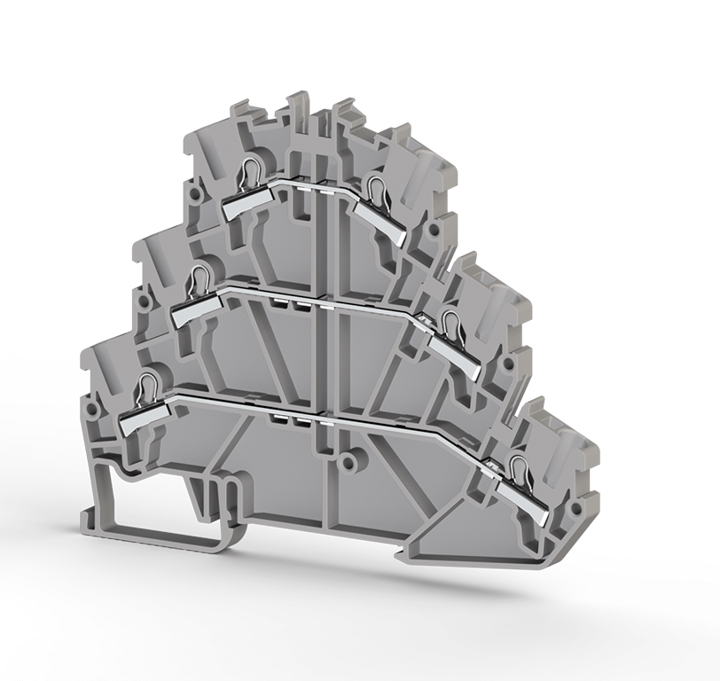 Klemsan 307190 2,5mm 3 Katlı Klemens Bej Yaylı PYK 2,5-3F