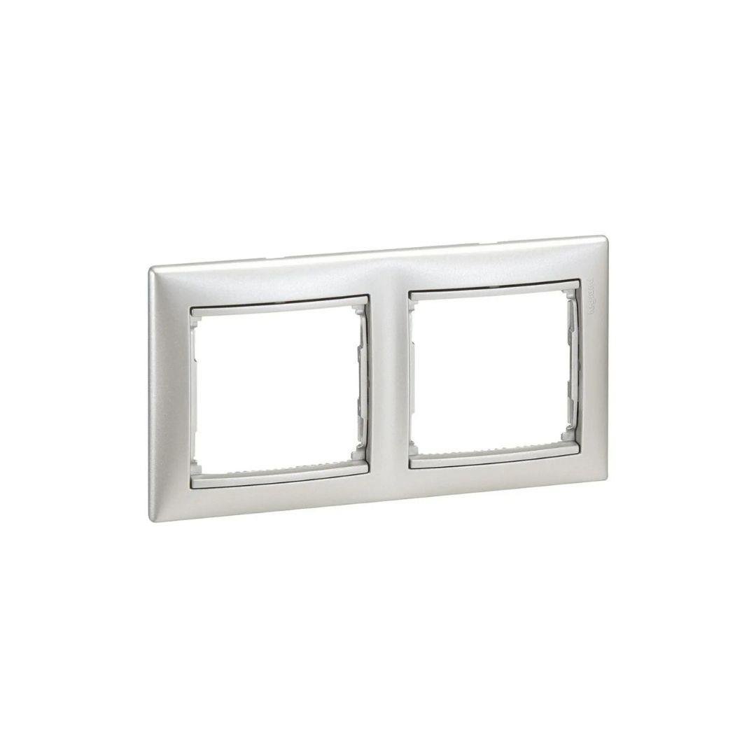 Legrand 770152 2'li Çerçeve Yatay Alüminyum 