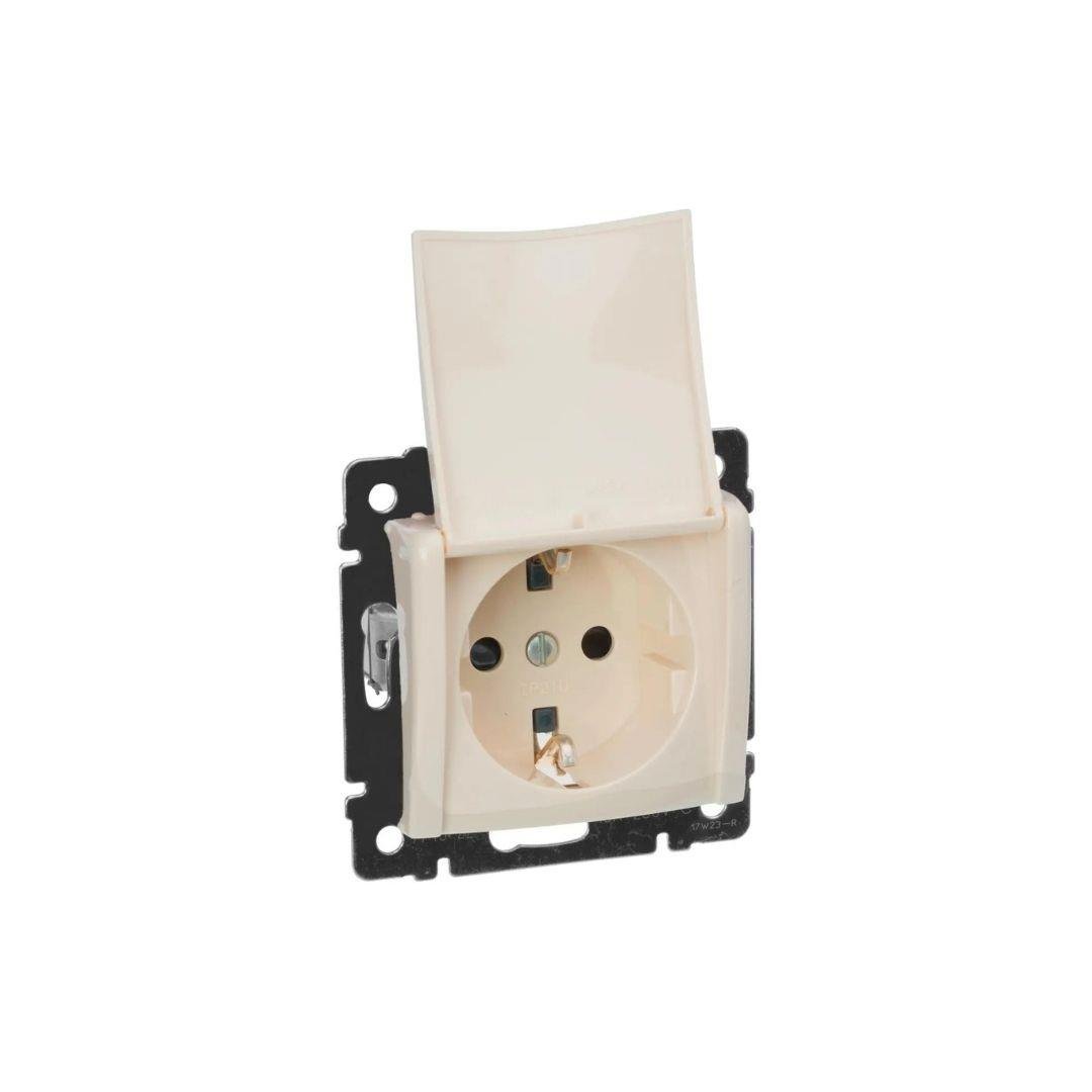 Legrand 774322 Kapaklı Topraklı Priz Bej 
