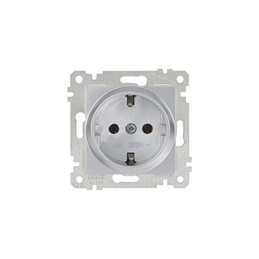 Mutlusan 22006000282 Topraklı Priz Inox