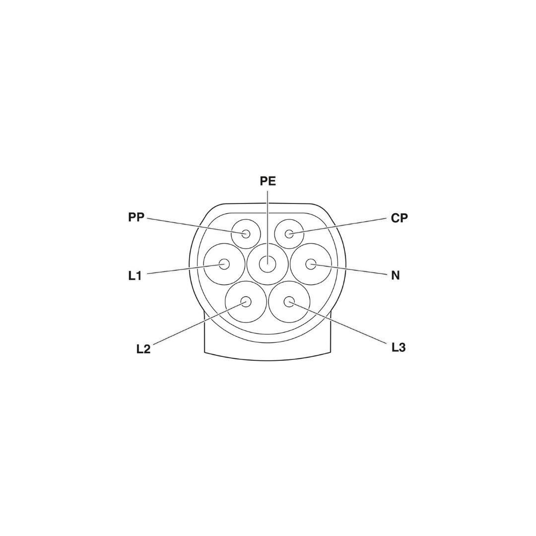 Phoenix Contact 1832835 AC şarj kablosu 5 Metre CHARX